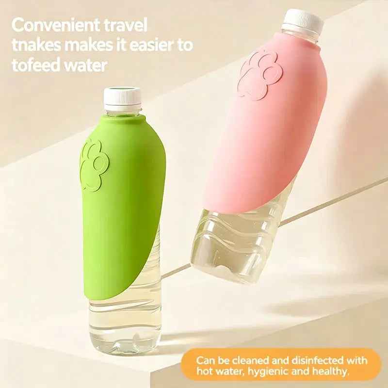 Silicone Dog Water Bottle Oval Bowl