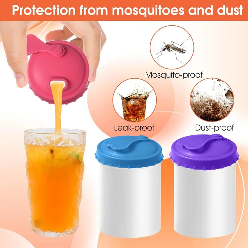 6PCS Colorful Reusable Silicone Soda
