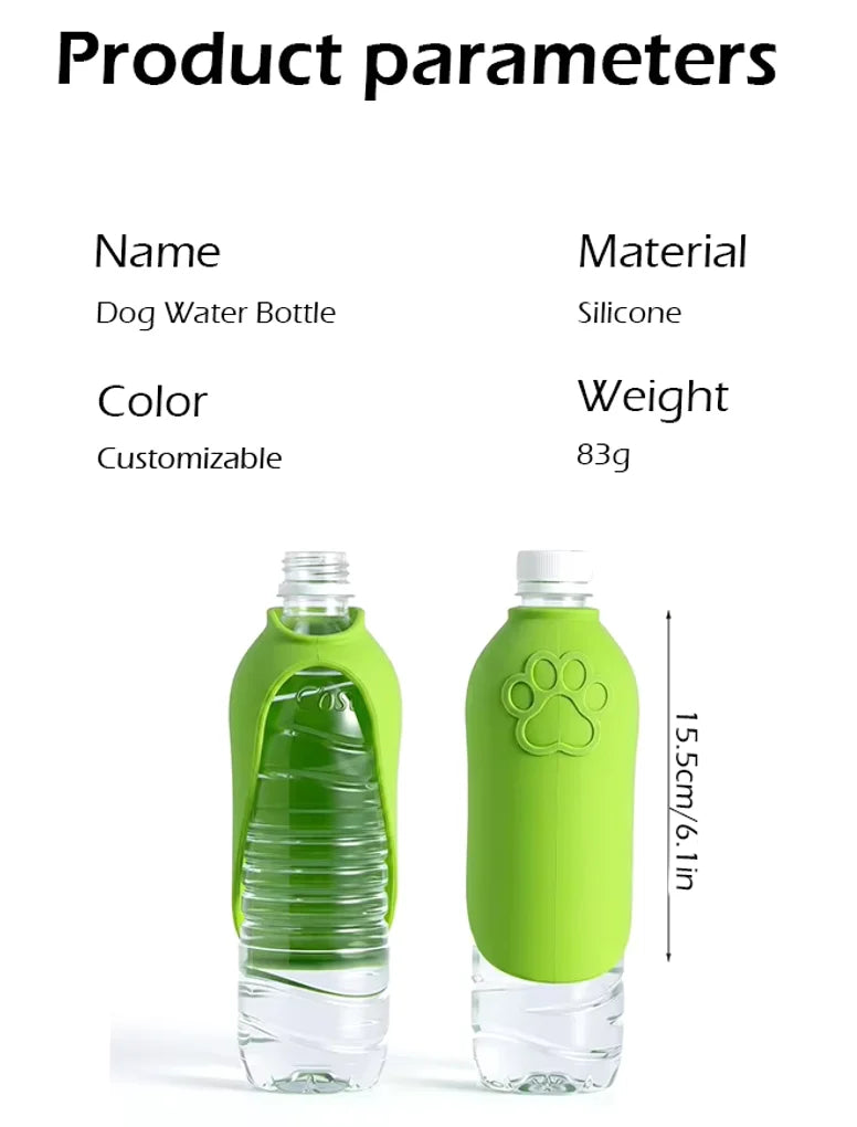 Silicone Dog Water Bottle Oval Bowl