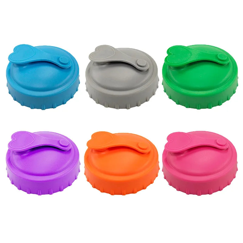 6PCS Colorful Reusable Silicone Soda
