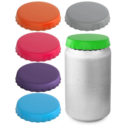 6PCS Colorful Reusable Silicone Soda